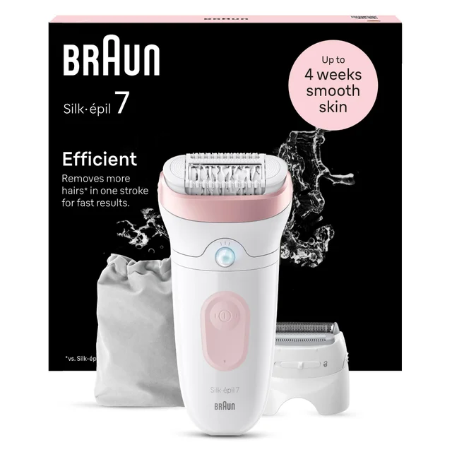 Product packaging of Braun Facial Epilator Model SE7- 030