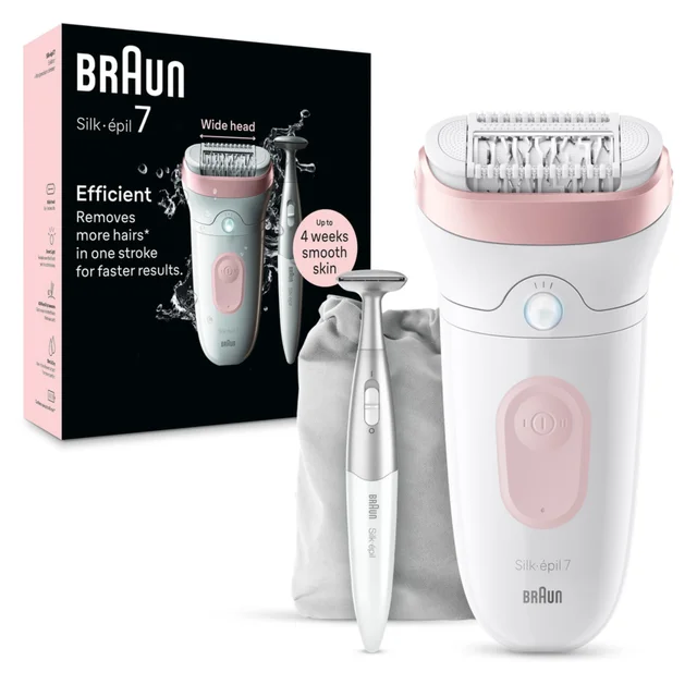 Product packaging of Braun Facial Epilator Model SE7- 210