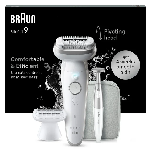 Product packaging of Braun Facial Epilator Model SES9- 241