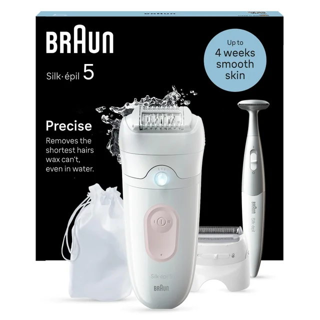 Product packaging of Braun Facial Epilator Model SE5- 230