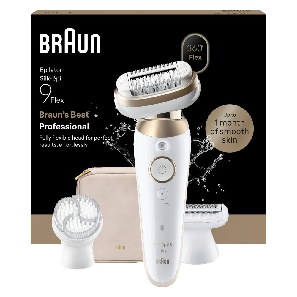 Product packaging of Braun Facial Epilator Model SES9-060 3D