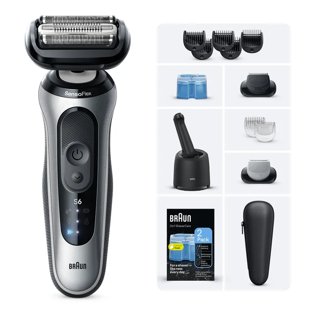Braun Bundle: Electric Shaver Series 6 62-S7650cc & CCR2