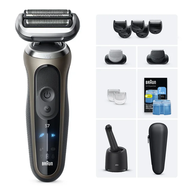 Braun Bundle: Electric Shaver Series 7 72-C7650cc & CCR2