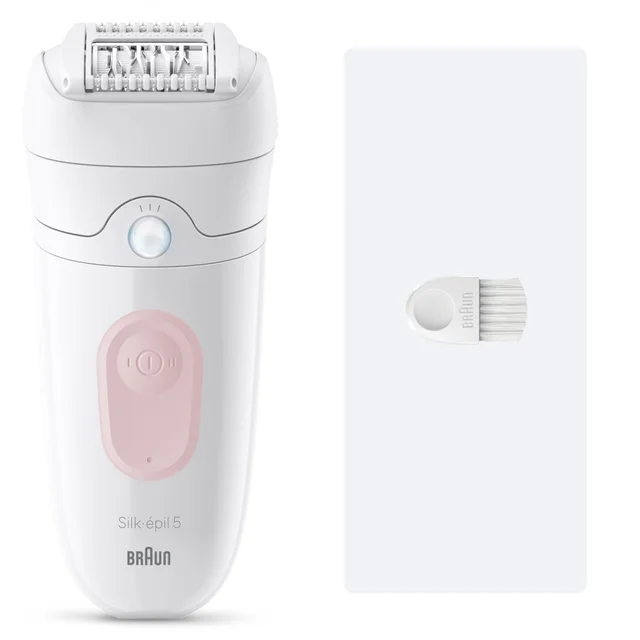 Braun Silk-épil 5 epilator and cleaning brush accessory.
