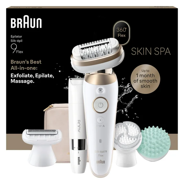 Product packaging of Braun Facial Epilator Model SES9-481 3D