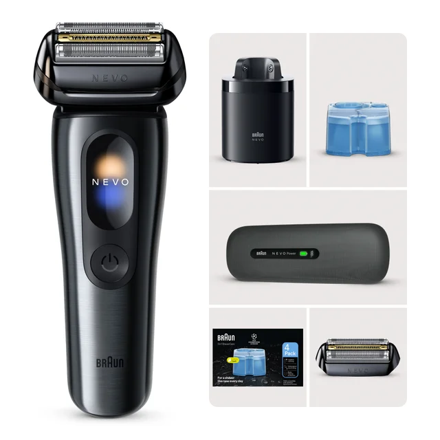Braun Bundle: Nevo 17010C Electric Shaver, Replacement Head & CCR4
