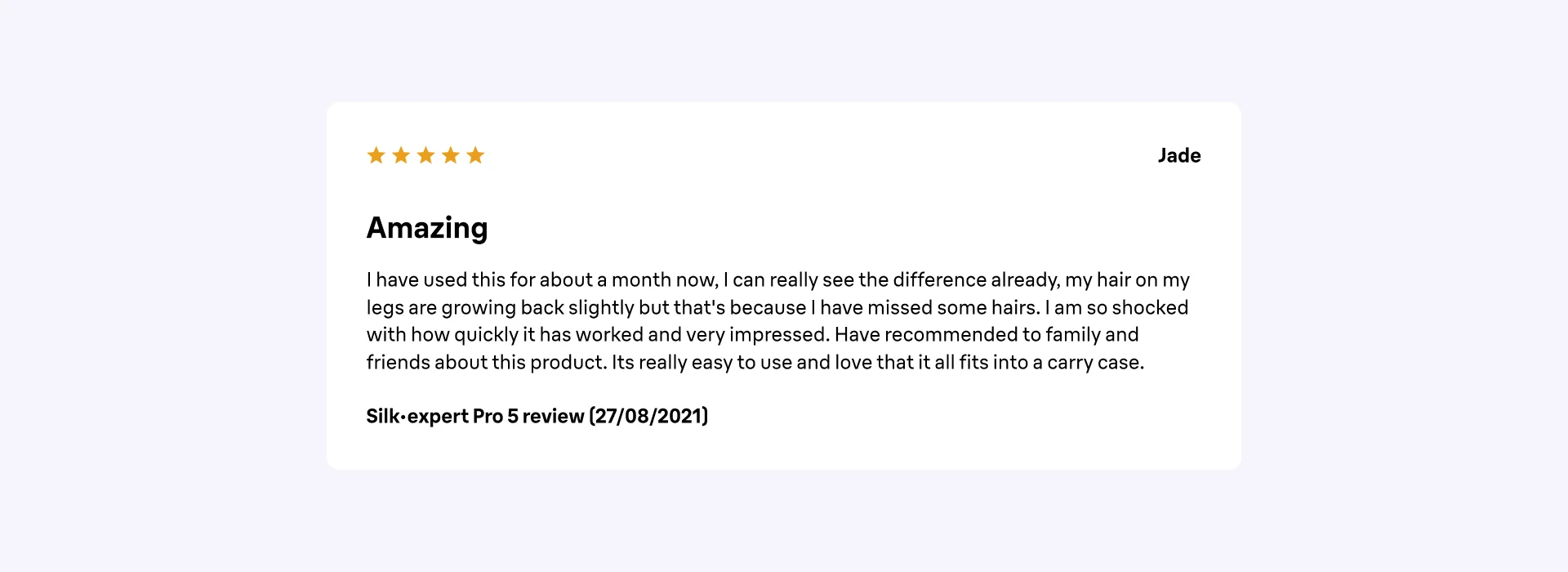 Amazing - image of customer review
