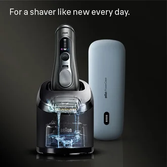 Shaver placed in SmartCare Center. For a Shaver like new every day.