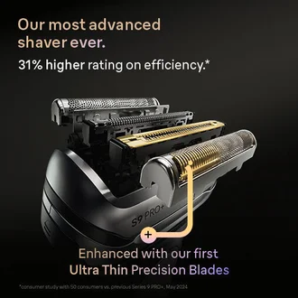 Braun Series 9 PRO+ Shaver Head. Braun's most advanced shave wih Ultra Thin Precision Blades.